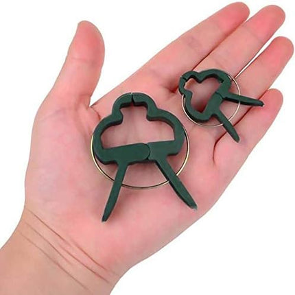 100 Pack Plant Support Clips for Flowers, Vines, Tomatoes - Garden Stem and Stalk Support for Upright Growth (Large Size).