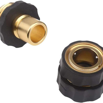 10PACK 3/4" Garden Hose Quick Connect Set Aluminum Hose Kitchen Faucet Connector Kit Thread Fittings Male Female Adapter 5 Pairs (5 Male Connects + 5 Female Connects).