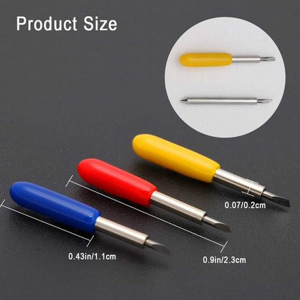40PCS Replacement Blades for Explore Air/Air 2 Vinyl Cutting Machines, 20PCS 45° Standard + 10PCS 30° + 10PCS 60° Deep Cut Vinyl Fabric Cutting Blades Replacements.