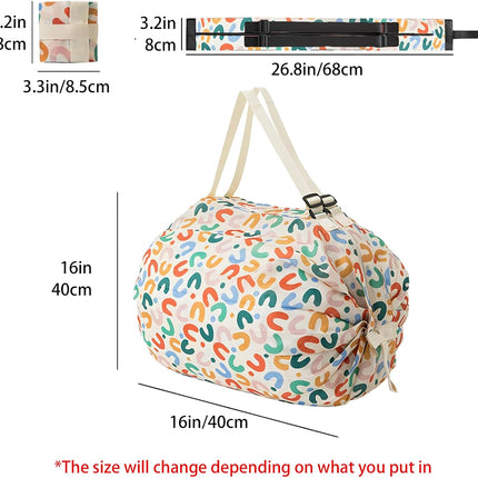 Reusable Shopping Bag, Portable Foldable Nylon Grocery Bag with Zipper, Large Capacity Luggage Bags for traveling, Camping, Picnics, and Fitness.