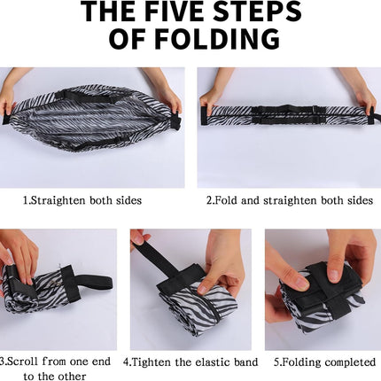 Reusable Shopping Bag, Portable Foldable Nylon Grocery Bag with Zipper, Large Capacity Luggage Bags for traveling, Camping, Picnics, and Fitness.