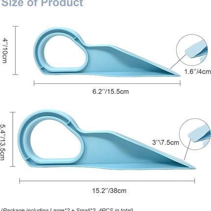Mattress Lifter Mattress Wedge Elevator, 4 PCS 15.2"x5.4" Ergonomic Mattress Lifter Tool for Changing Sheets Bed Making Alleviate Back Pain (Large & Small).