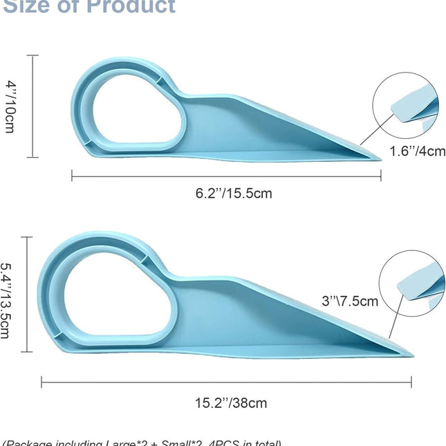 Mattress Lifter Mattress Wedge Elevator, 4 PCS 15.2"x5.4" Ergonomic Mattress Lifter Tool for Changing Sheets Bed Making Alleviate Back Pain (Large & Small).
