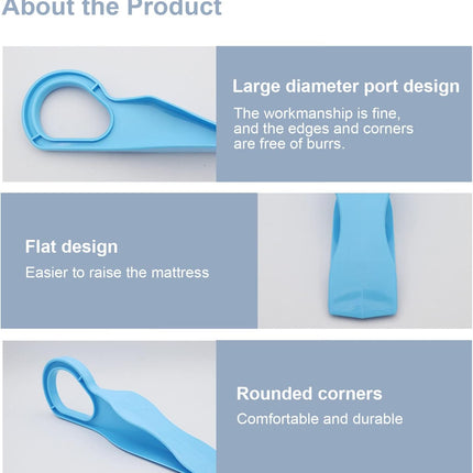Mattress Lifter Mattress Wedge Elevator, 4 PCS 15.2"x5.4" Ergonomic Mattress Lifter Tool for Changing Sheets Bed Making Alleviate Back Pain (Large & Small).