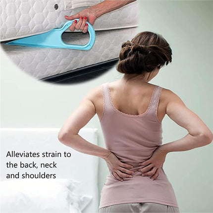 Mattress Lifter Mattress Wedge Elevator, 4 PCS 15.2"x5.4" Ergonomic Mattress Lifter Tool for Changing Sheets Bed Making Alleviate Back Pain (Large & Small).