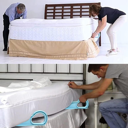 Mattress Lifter Mattress Wedge Elevator, 4 PCS 15.2"x5.4" Ergonomic Mattress Lifter Tool for Changing Sheets Bed Making Alleviate Back Pain (Large & Small).