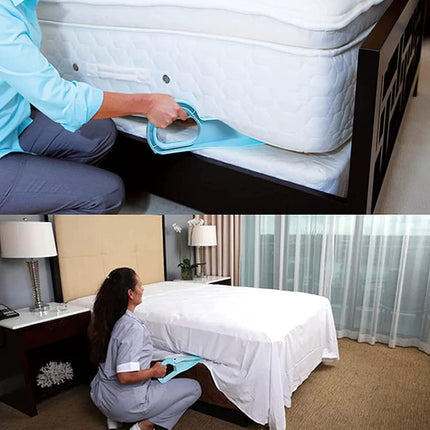 Mattress Lifter Mattress Wedge Elevator, 4 PCS 15.2"x5.4" Ergonomic Mattress Lifter Tool for Changing Sheets Bed Making Alleviate Back Pain (Large & Small).