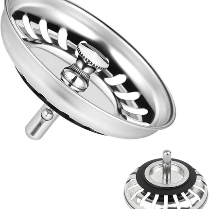 2 Pack Kitchen Sink Strainer, Stainless Steel Sink Drain Stopper, 3.15 Inch/8cm Sink Plug.
