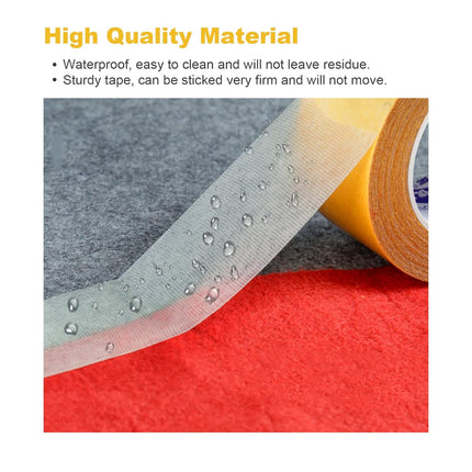 Double Sided Tape Heavy Duty, 2 in X 66 FT (20m) Double Sided Adhesive Tape Super Sticky Carpet Tape Fabric Strong Wall Mounting Tape (Yellow).