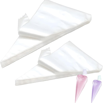 200 PCS Pastry Piping Bags, Thick Disposable Icing Piping Bags Baking Supplies for Cake Frosting and Cookie Decorating (13 Inch/10 Inch).