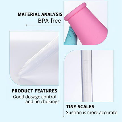 8 Pcs Silicone Liquid Droppers, 5ML Plastic Eye Dropper Pipettes for Science Experiments Gummy Making Kitchen Candy Oil.