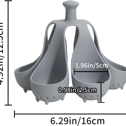 Silicone Egg Boiler Rack, Egg Poacher Egg Boiler Holder Holds 6 Eggs for Easy Cooking and Fridge Storage, Dishwasher Safe.