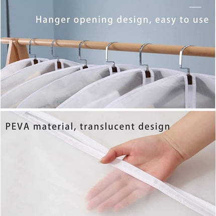 Garment Bag Suit Bag, 5 Pack Coat Cover Clothes Storage Bags Garment Dust Cover Bags with Zipper for Coat Suits Dresses Costumes Uniforms (40 x 24in, L).