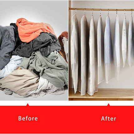 Garment Bag Suit Bag, 5 Pack Coat Cover Clothes Storage Bags Garment Dust Cover Bags with Zipper for Coat Suits Dresses Costumes Uniforms (40 x 24in, L).