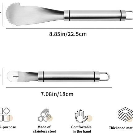 Stainless Steel Orange Peeler Tool Grapefruit Knife, Lemon Citrus Peel Cutter Vegetable Slicer Fruit Tools Kitchen Gadgets (2 Pack).