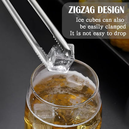 2 Pcs BBQ Kitchen Tongs, Stainless Steel Heat Resistant Tweezer Tongs Utensils for Kitchen Cooking, Grilling.