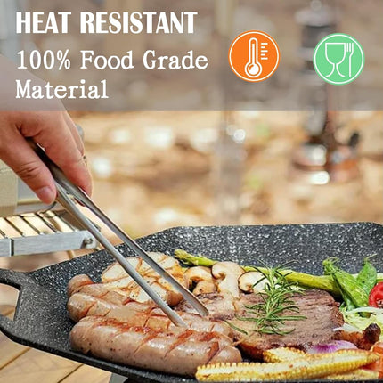 2 Pcs BBQ Kitchen Tongs, Stainless Steel Heat Resistant Tweezer Tongs Utensils for Kitchen Cooking, Grilling.