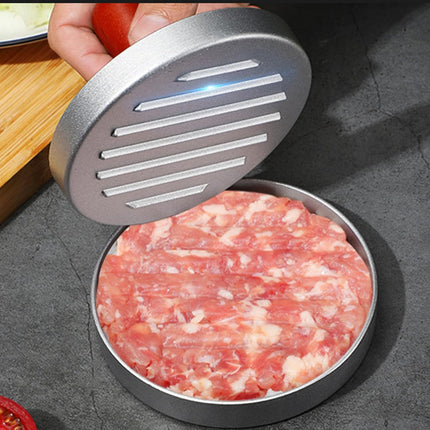 Hamburger Press Patty Maker, 4.6 in Food Grade Aluminum Burger Press, Non-Stick, with 100 Pcs Wax Paper, for Grilling and Cooking.