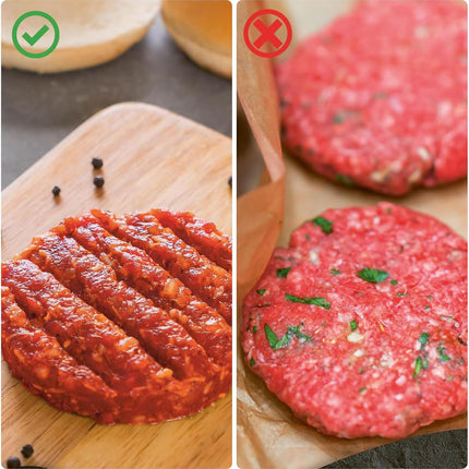 Hamburger Press Patty Maker, 4.6 in Food Grade Aluminum Burger Press, Non-Stick, with 100 Pcs Wax Paper, for Grilling and Cooking.