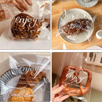 Clear Self Sealing Cellophane Bags, 5x7 Inch Cookie Treat Bags, 200 Pcs Resealable Cellophane Bag for Packaging Cookies, Gifts, Products, Pastry, Candy.