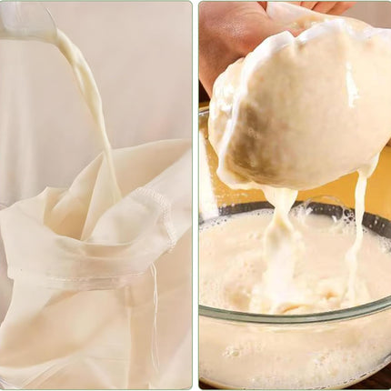 Nut Milk Bags, 3 Pack Cheesecloth Bags Filter, 13.78 x 17.72 in, Unbleached Cotton Muslin Cloth Bags for Cheese, Tea, Yogurt, Nut Milk, Juice, Wine, Coffee.