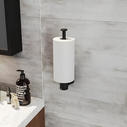Paper Towel Holder Under Cabinet, Self Adhesive or Drilling, Wall Mount Stainless Steel Paper Towel Rack for Kitchen Toilet Bathroom.