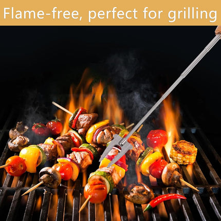6 Pcs Marshmallow Roasting Sticks, 32 Inch Long Stainless Steel SmoresSticks Extendable Marshmallow Sticks Barbecue Forks for Fire Pit Campfire BBQ.