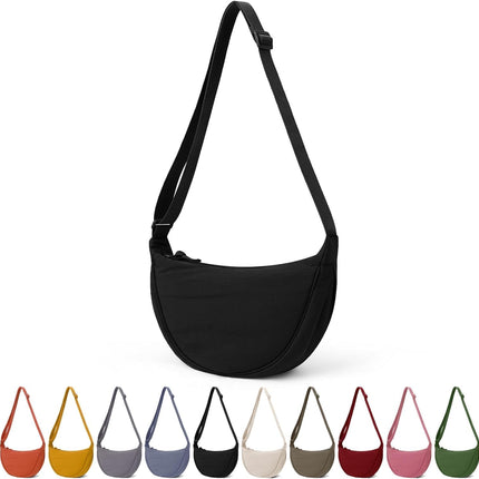 Crossbody Bag Hobo Sling Crescent Bag Women Men Trendy Small Shoulder Bag Purse Dumpling Bag Casual Handbag Adjustable Strap.