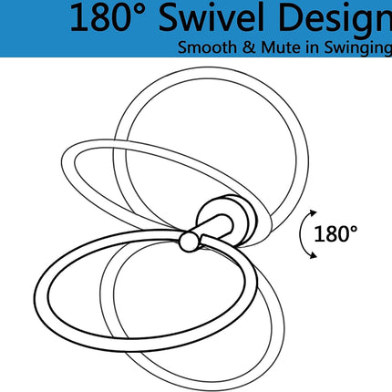 Hand Towel Ring, 304 Stainless Steel Towel Ring Hanging Round for Bathroom and Kitchen.