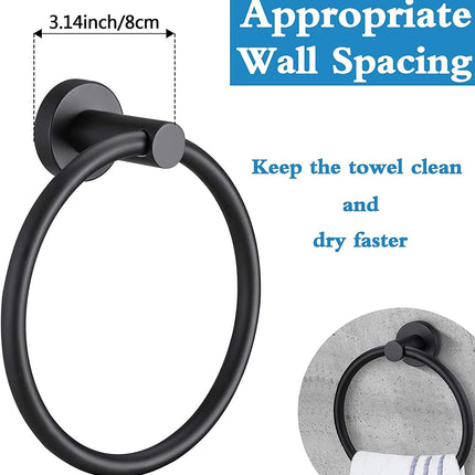 Hand Towel Ring, 304 Stainless Steel Towel Ring Hanging Round for Bathroom and Kitchen.