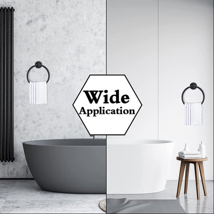 Hand Towel Ring, 304 Stainless Steel Towel Ring Hanging Round for Bathroom and Kitchen.