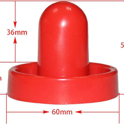 Air Hockey Pushers & Pucks Set, 60mm Mini Goal Handles Paddles Replacement Accessories for Game Tables - Red As Shown.