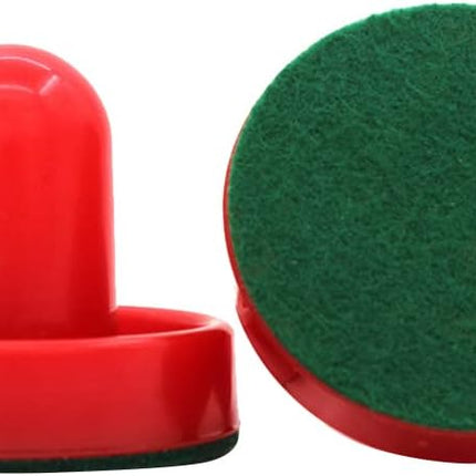 Air Hockey Pushers & Pucks Set, 60mm Mini Goal Handles Paddles Replacement Accessories for Game Tables - Red As Shown.