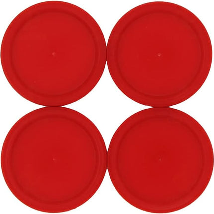 Air Hockey Pushers & Pucks Set, 60mm Mini Goal Handles Paddles Replacement Accessories for Game Tables - Red As Shown.