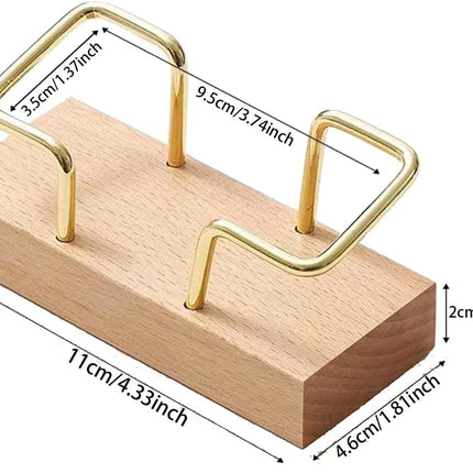 2PCS Wooden Business Card Holder for Desk,Creative Desk and Tabletop Display Stand for Office,Elegant Wood Card Stand Holder for Professional Use,Unique Business Card Organizer with Natural Finish.