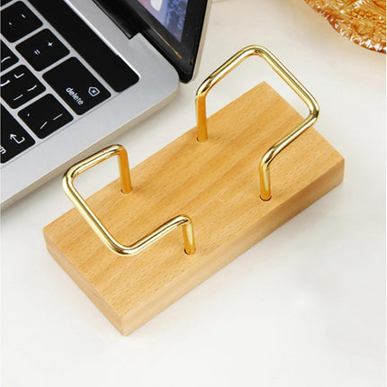 2PCS Wooden Business Card Holder for Desk,Creative Desk and Tabletop Display Stand for Office,Elegant Wood Card Stand Holder for Professional Use,Unique Business Card Organizer with Natural Finish.