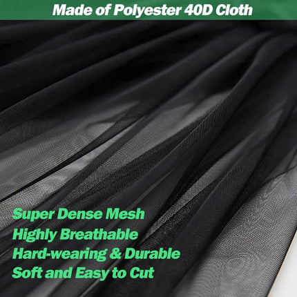 Mosquito Netting Garden Mesh Netting, 33x10Ft Bird Fine Patio Garden Screen Mesh Netting Barrier Hunting Blind Plant Protecting Net for Balcony Porch Protecting Your Skin Plants Vegetables DIY.