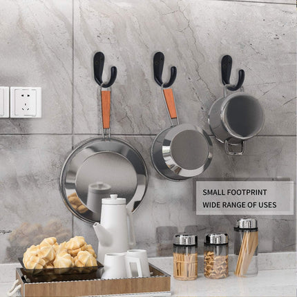 15PCS Coat Hooks Wall Mounted Single Prong Robe Hook for Hanging Towel Hooks with 30 Screws for Bags, Hat, Cap, Scarf, Cup (Black).