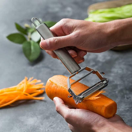 Vegetable Peeler & Potato Peelers for Kitchen, Fruit, Carrot, Veggie Julienne Peeler, Shredded Carrots, Cucumber Julienne Slicer Vegetable Cutter, Dual Blade Stainless Steel Peeler.