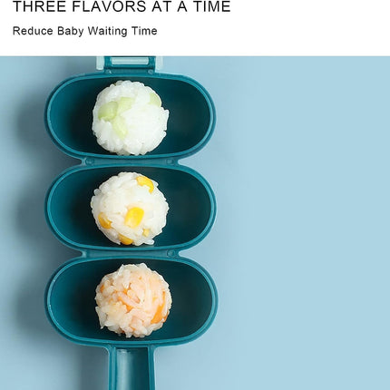 2Pcs Blue Rice Ball Maker Shake Lunch Maker Mould Rice Ball Shaker Rice Ball Mold Rice Ball Shaped Kitchen Tools and Home DIY Making Kit Sushi Plates,DIY Sushi Shake Rice Ball Mold, Specialty Plates.