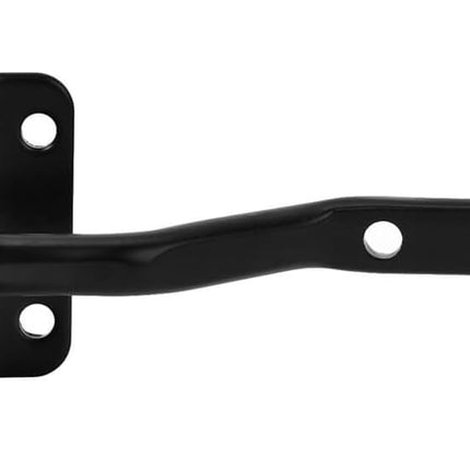 Self-Locking Gate Latch - Post Mount Automatic Gravity Lever Wood Fence Gate Latches with Fasteners/4.7 Inch Black Finish Steel Gate Latch to Secure Pool& Yard.