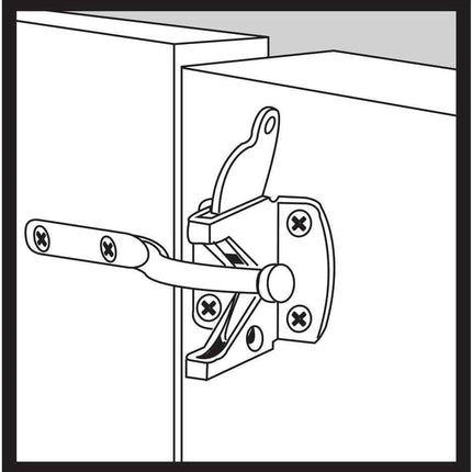 Self-Locking Gate Latch - Post Mount Automatic Gravity Lever Wood Fence Gate Latches with Fasteners/4.7 Inch Black Finish Steel Gate Latch to Secure Pool& Yard.