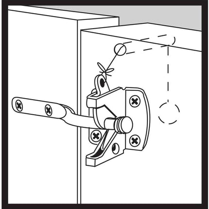 Self-Locking Gate Latch - Post Mount Automatic Gravity Lever Wood Fence Gate Latches with Fasteners/4.7 Inch Black Finish Steel Gate Latch to Secure Pool& Yard.