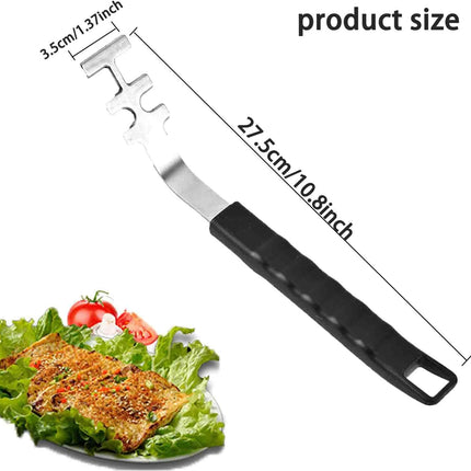 Stainless Steel Grill Grate Lifter Tool,Anti-Scald Grill Grate Tool for Charbroil Grill and More BBQ Supplies,27.4 cm, 2-Pack, Black Handle.