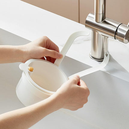 Kitchen Sink Strainer Basket, Self Cleaning Sink Food Waste Catcher, Faucet Hanging, Press Automatic Dumping Kitchen Draining Basket, Waste Rack Trash Catcher for Leftovers (Green+White+Yellow).
