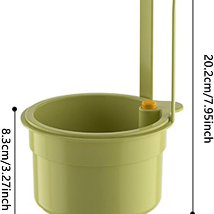 Kitchen Sink Strainer Basket, Self Cleaning Sink Food Waste Catcher, Faucet Hanging, Press Automatic Dumping Kitchen Draining Basket, Waste Rack Trash Catcher for Leftovers (Green+White+Yellow).