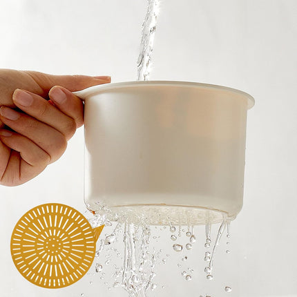 Kitchen Sink Strainer Basket, Self Cleaning Sink Food Waste Catcher, Faucet Hanging, Press Automatic Dumping Kitchen Draining Basket, Waste Rack Trash Catcher for Leftovers (Green+White+Yellow).