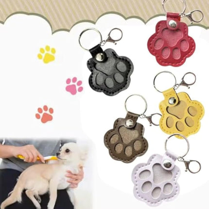 Dog Hair Keepsake Keychain, Dog Fur Storage Keychain, Cat Paw Shaped Keychains,For Bag Purse Paw Charm Key Holder.