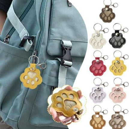 Dog Hair Keepsake Keychain, Dog Fur Storage Keychain, Cat Paw Shaped Keychains,For Bag Purse Paw Charm Key Holder.