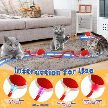 Interactive Rolling Dog Ball, Interactive Cat to-ys Rolling Ball Chewie Viral Dog Ball, Smart Automatic Rolling Pet Ball for Cats Dogs Motion Activated.